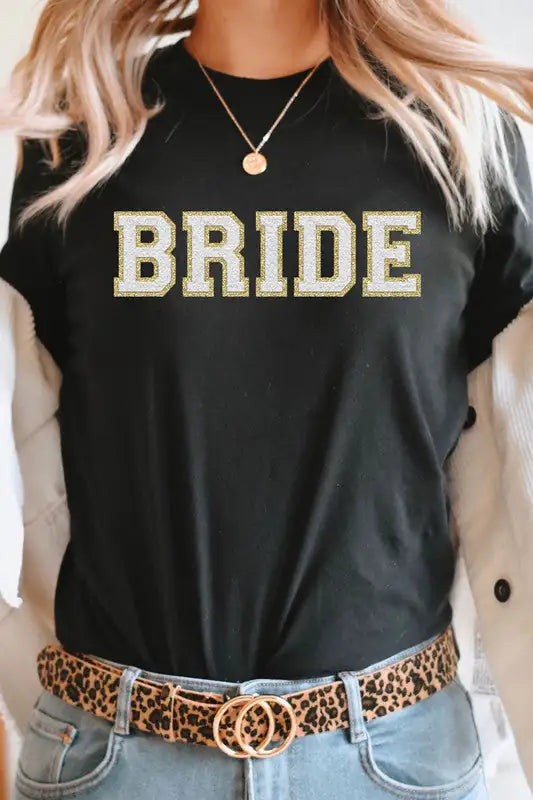 Bride Faux Chenille Graphic PLUS Tee - WanderMart Co.