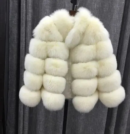 Faux Fox fur coat - WanderMart Co.