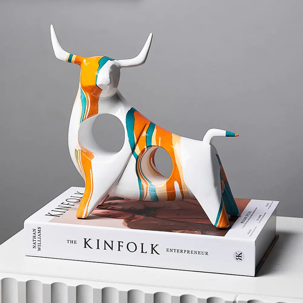 Modern Art Graffiti Cow Figurines - WanderMart Co.