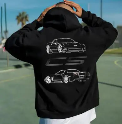 Men's Fashion Car Printed Hoodie - WanderMart Co.