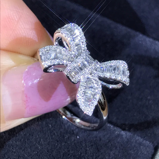 Handmade Bowknot Silver Ring - WanderMart Co.