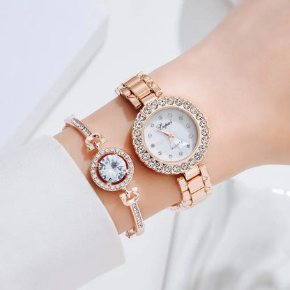 Rose Gold Quartz Wristwatches - WanderMart Co.