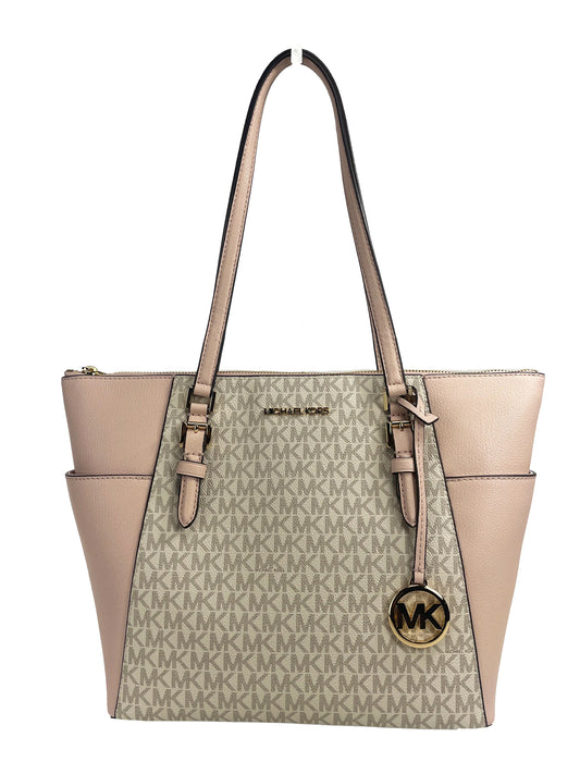 Michael Kors Charlotte Large Leather Tote Purse - WanderMart Co.