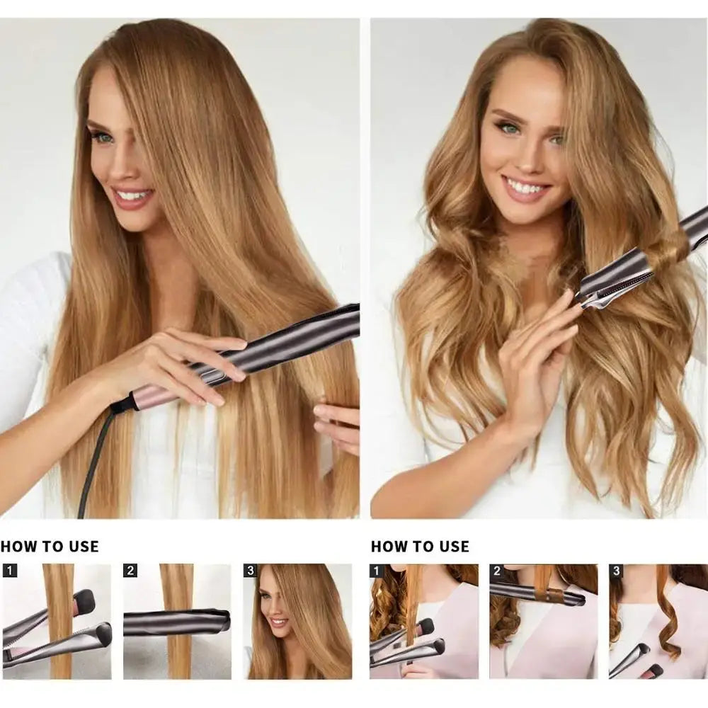 Hair Straightener and Curler - WanderMart Co.