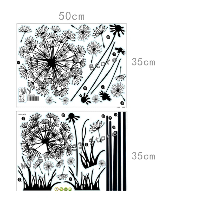 Dandelion Living Room and Bedroom Wall Sticker - WanderMart Co.