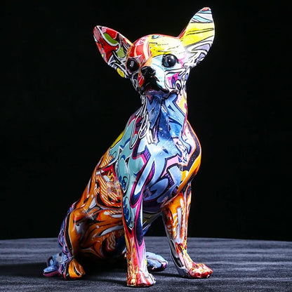 Creative Color Dog Statue - WanderMart Co.