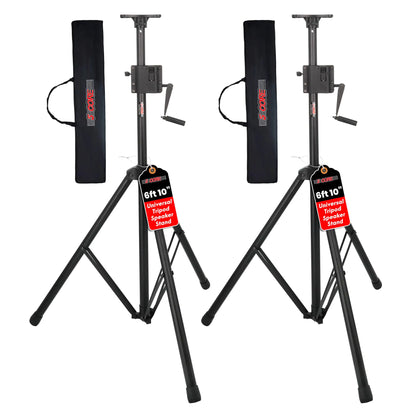 5 Core Speaker Stand Tripod Tall Crank Up Height Adjustable Heavy Duty Floor Stands 35mm PA Pole Mount - WanderMart Co.