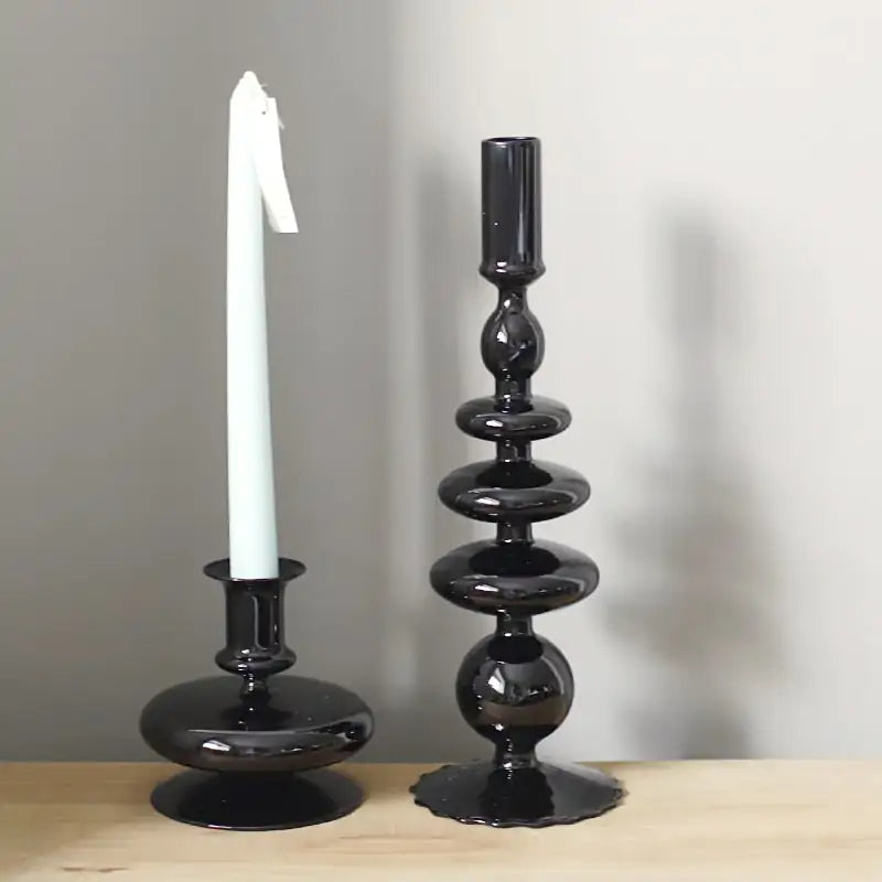 Rue Glass Candlestick - WanderMart Co.