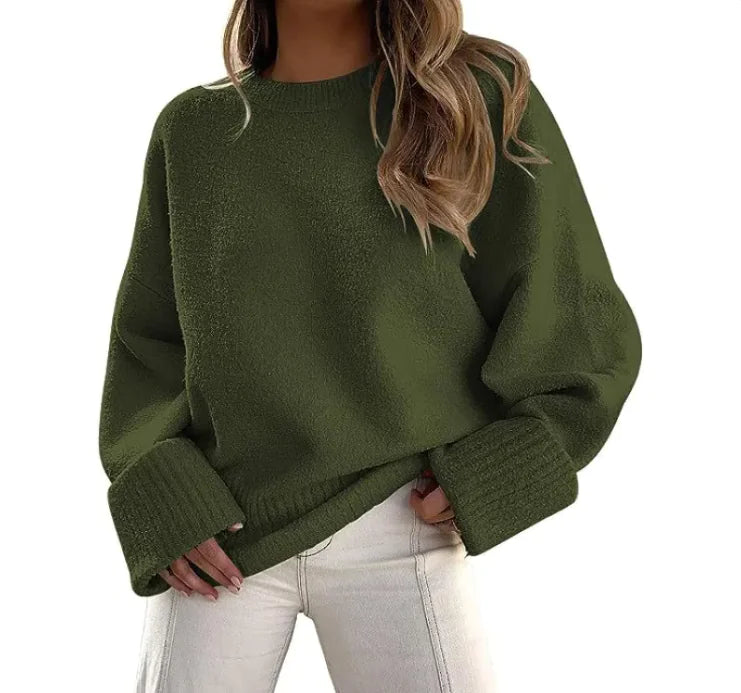 Women’s Fashion Plush Sweater Top - WanderMart Co.