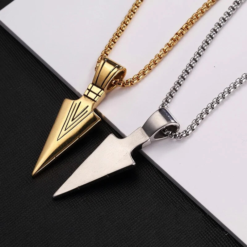 Arrow Head Pendant Long Chain Necklaces - WanderMart Co.