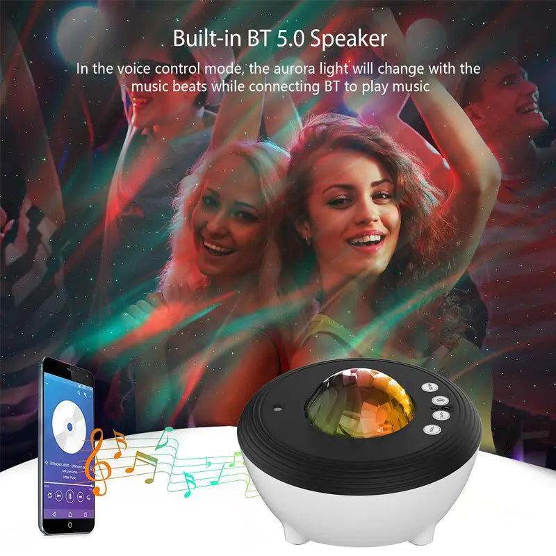 Aurora Galaxy Projector with Bluetooth - WanderMart Co.