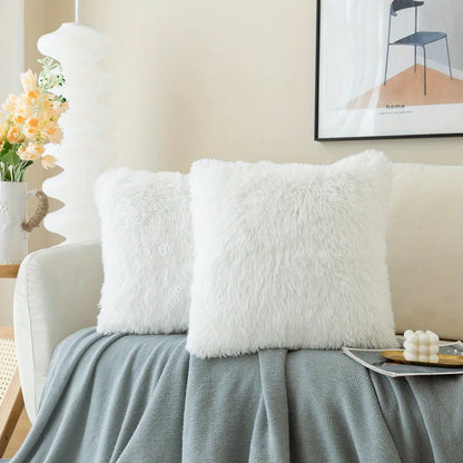 Luxurious Soft Faux Fur Throw Pillow Covers - WanderMart Co.