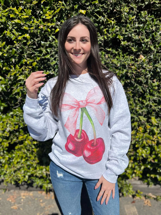 Cherry Coquette Sweatshirt - WanderMart Co.