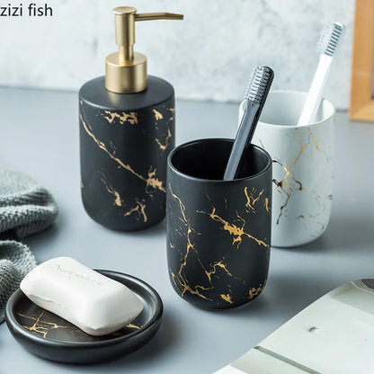 Nordic Matte Bathroom Accessories Set - WanderMart Co.