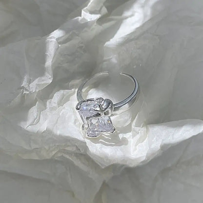 Adjustable Square Zircon Ring - WanderMart Co.