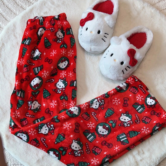 Hello Kitty Flannel Pajama Pants - WanderMart Co.