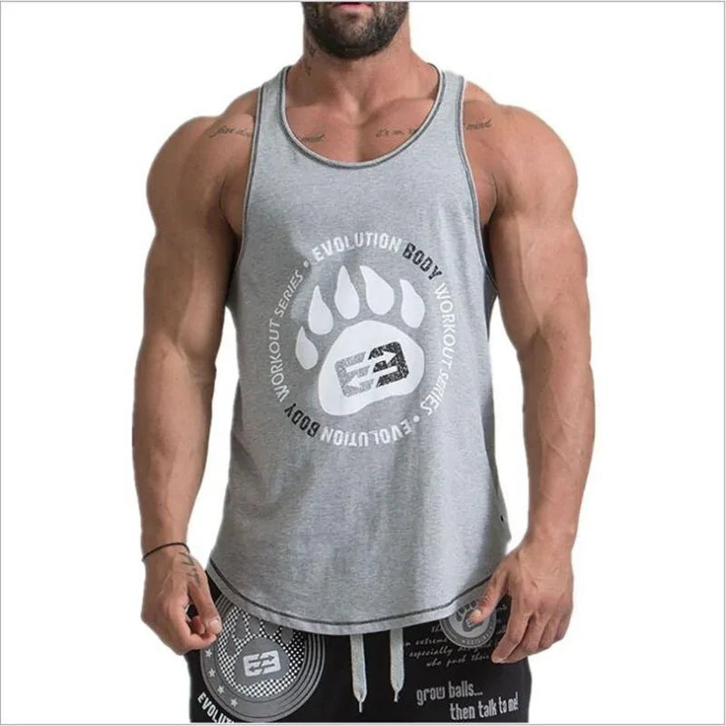 2019 Men's Bodybuilding Stringer Tank Tops: Fitness Singlets - WanderMart Co.