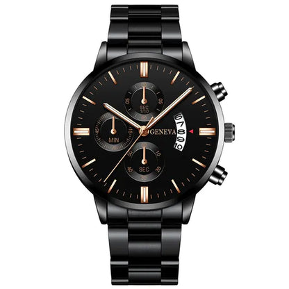 Fashion Men Stainless Steel Watch - WanderMart Co.