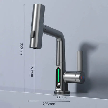 Digital Display Waterfall Basin Faucet - WanderMart Co.