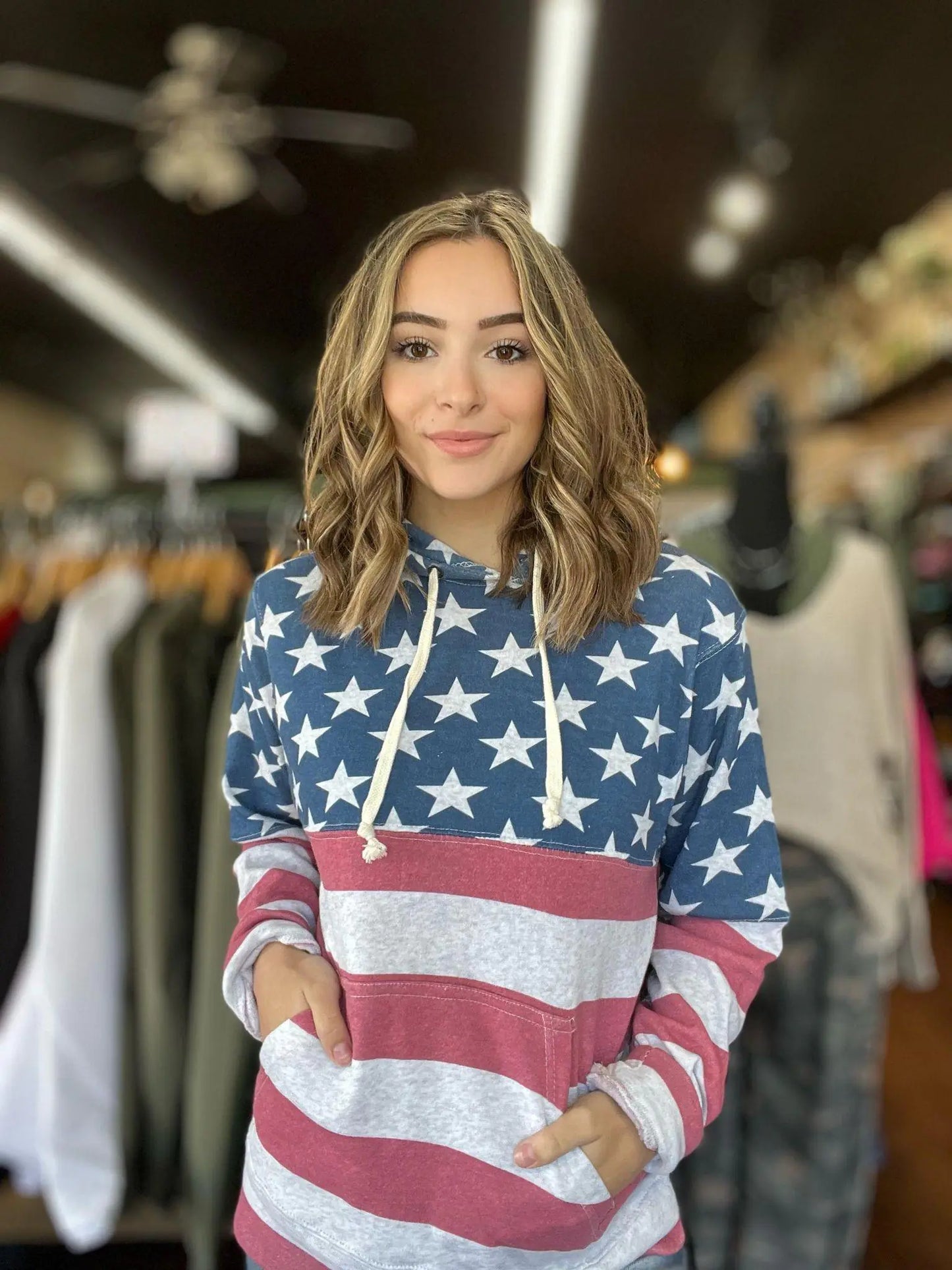 American Flag Hoodie - WanderMart Co.