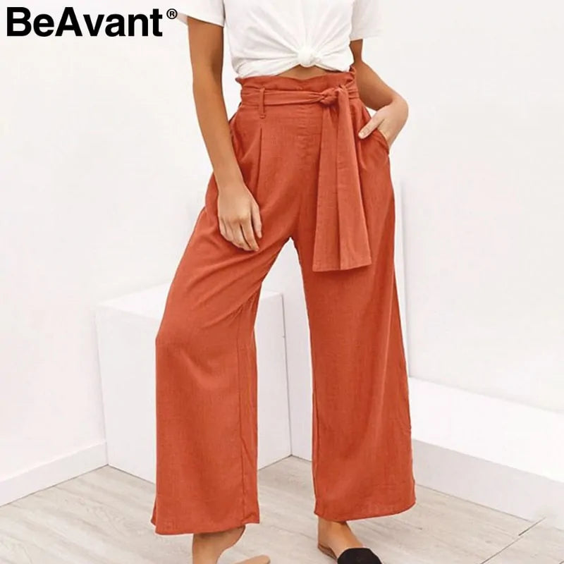 Casual Cotton Linen Summer Pants - WanderMart Co.