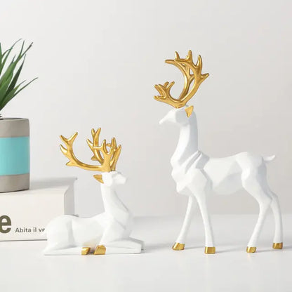 Elk Deer Statue Reindeer Figurines - WanderMart Co.