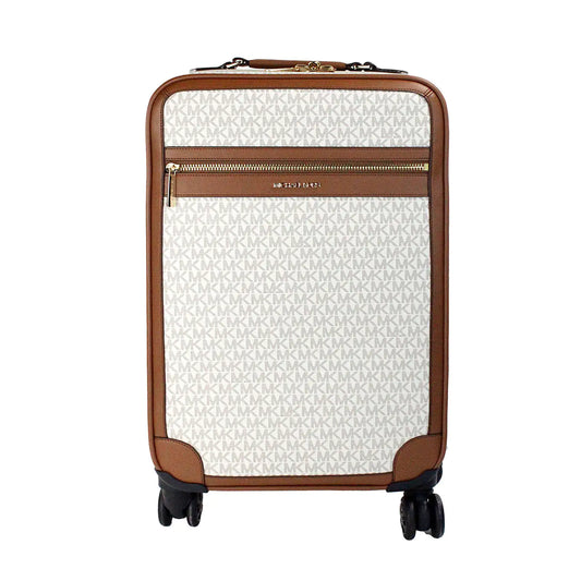 Michael Kors Travel Small Vanilla Trolley Rolling Suitcase - WanderMart Co.