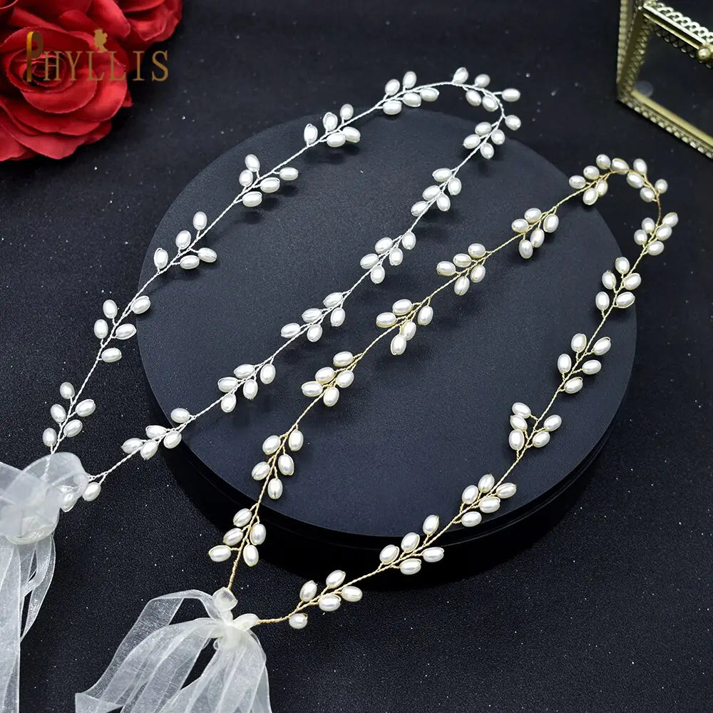 S01 Beaded Wedding Belt Pearls - WanderMart Co.