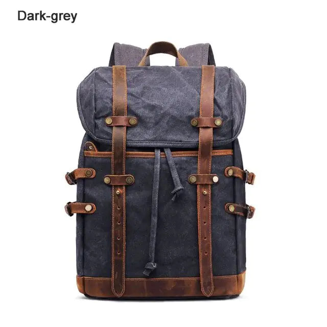 Waterproof Waxed Canvas Backpack - WanderMart Co.