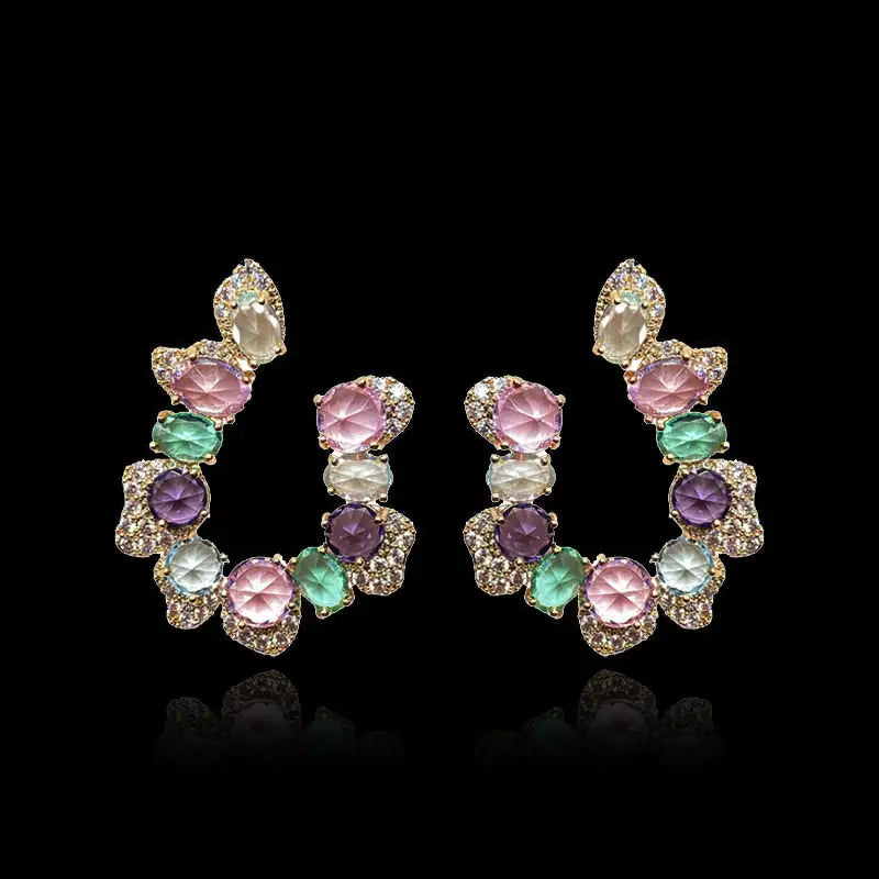 Women Shinny Crystal Earring Fashion - WanderMart Co.