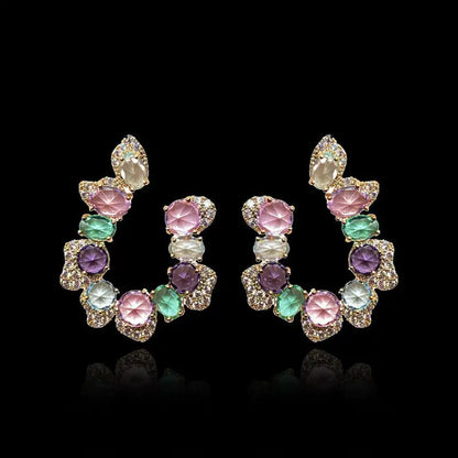 Women Shinny Crystal Earring Fashion - WanderMart Co.