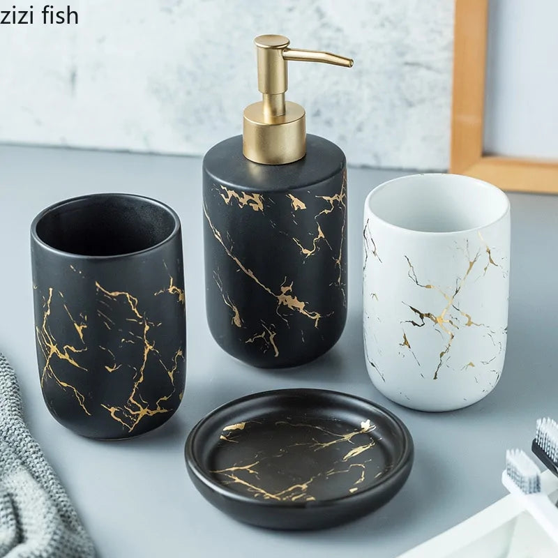 Nordic Matte Bathroom Accessories Set - WanderMart Co.