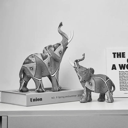 Painting Art Elephant Sculptures & Figurines Modern Decoration - WanderMart Co.