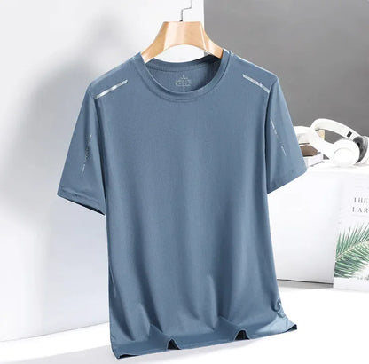 Men's Ice Silk Quick-Dry Tee – Breathable & Trendy Activewear - WanderMart Co.