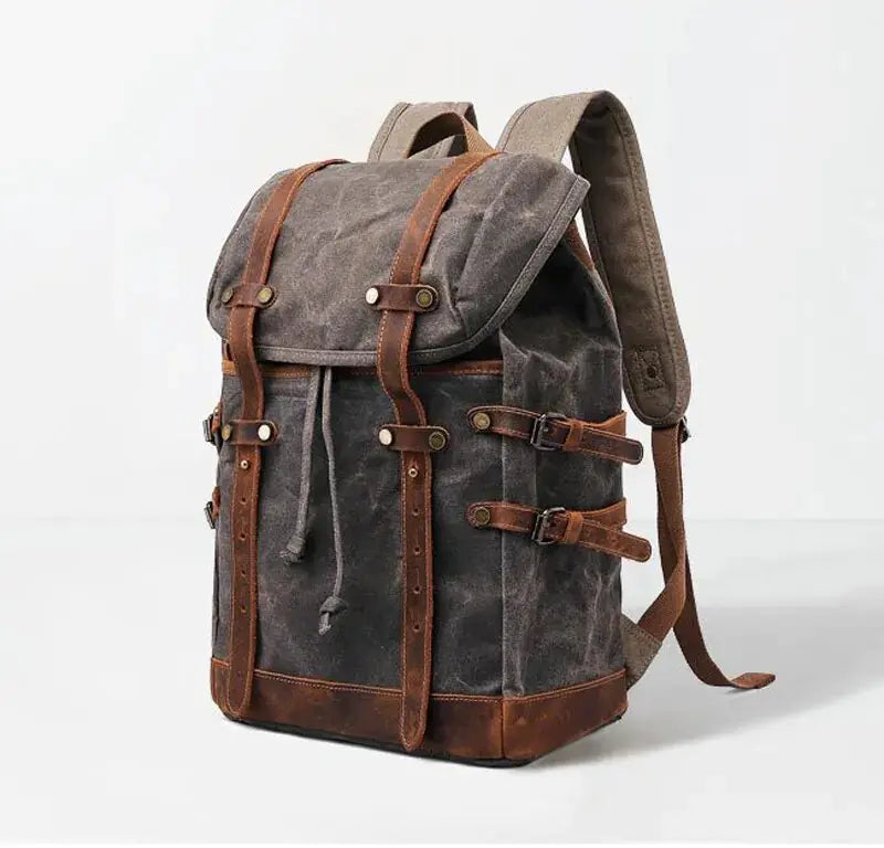 Waterproof Waxed Canvas Backpack - WanderMart Co.