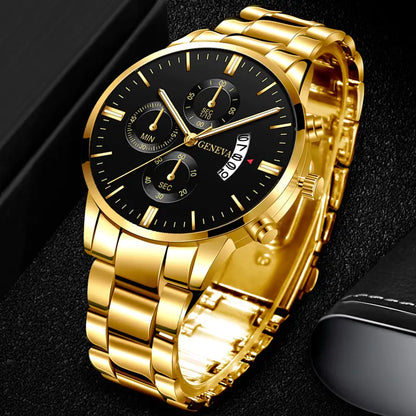 Fashion Men Stainless Steel Watch - WanderMart Co.