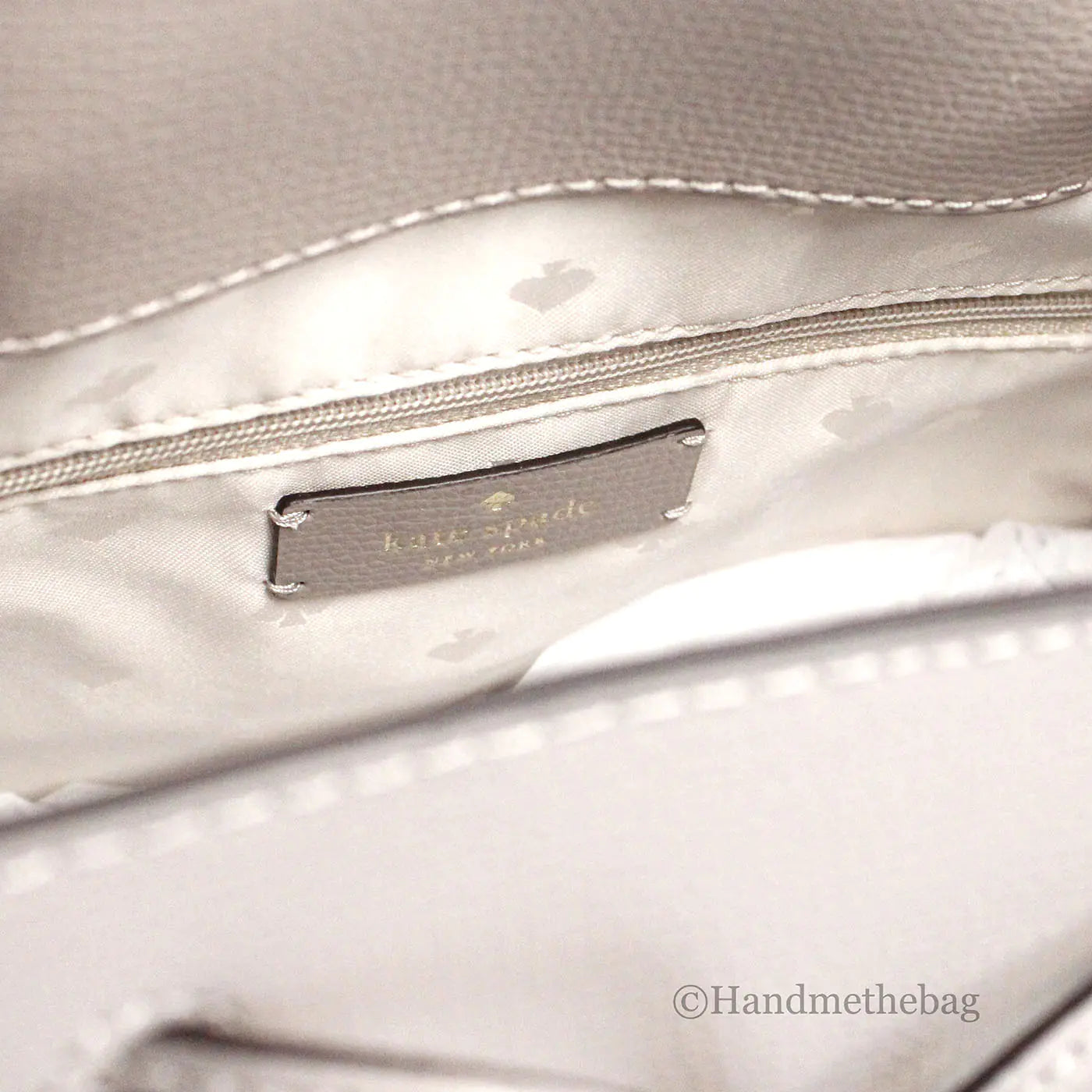 Kate Spade Darcy Medium Warm Taupe Leather Flap Backpack - WanderMart Co.