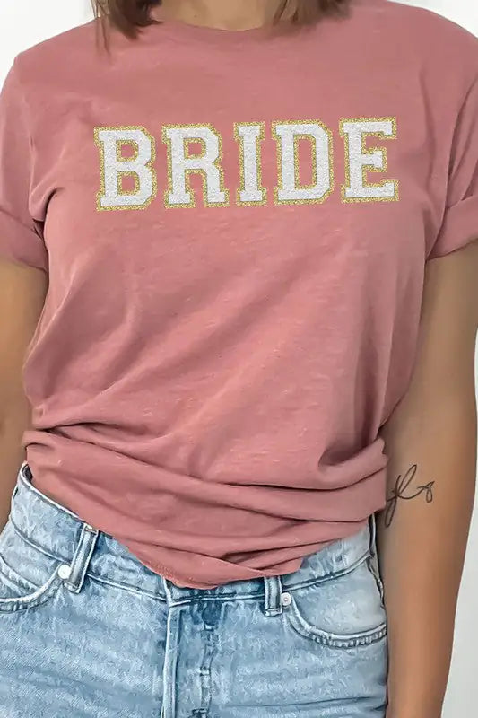 Bride Faux Chenille Graphic PLUS Tee - WanderMart Co.