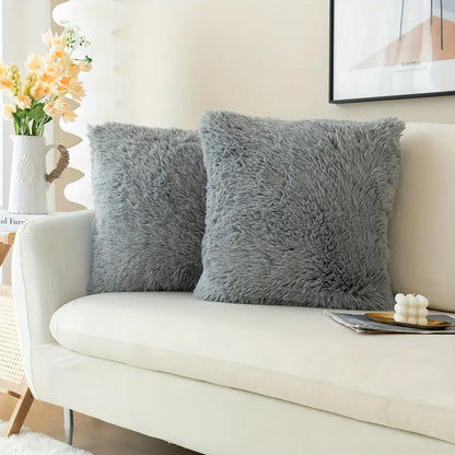 Luxurious Soft Faux Fur Throw Pillow Covers - WanderMart Co.