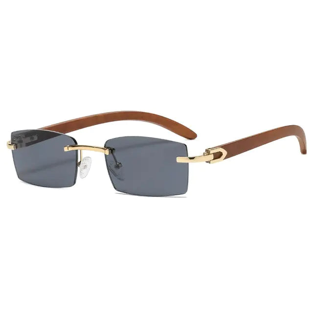 Rectangle Fashion Rimless Sunglasses - WanderMart Co.