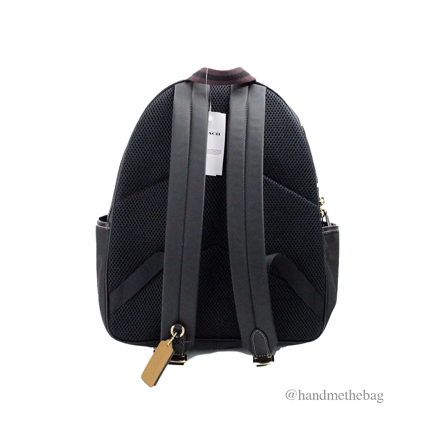 Coach (CA210) Ellis Medium Nylon Black Shoulder Backpack Bag - WanderMart Co.