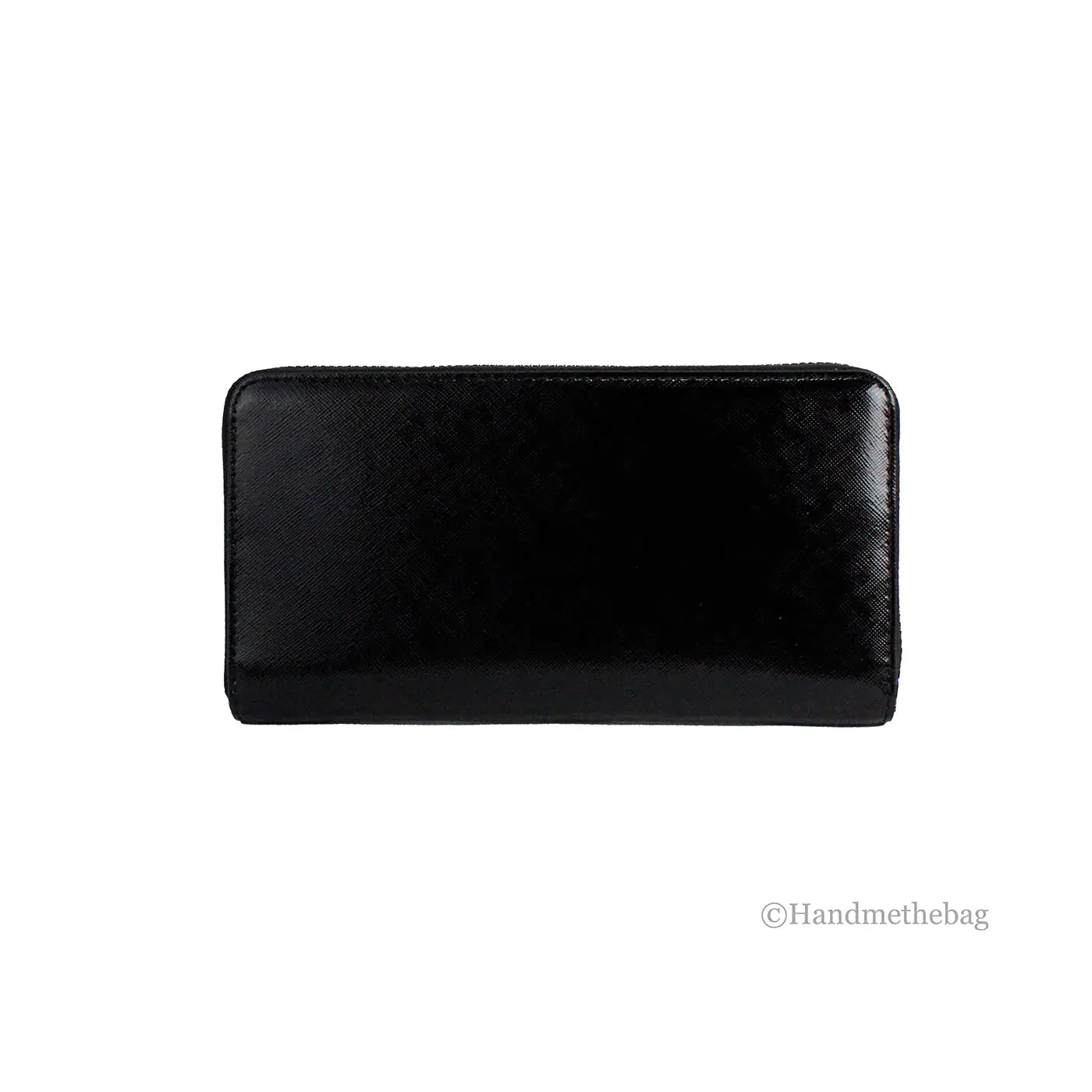 Marc Jacobs Large Black Leather Continental Clutch Wallet - WanderMart Co.