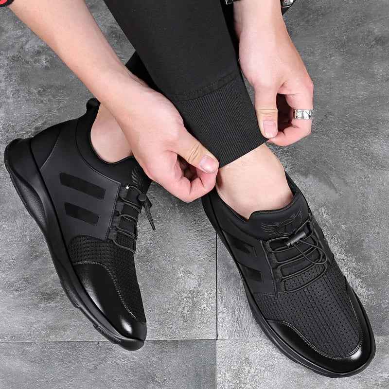 Casual Black Mesh Shoe - WanderMart Co.