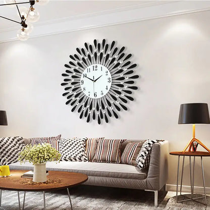 Feather Sun Wall Clock - WanderMart Co.