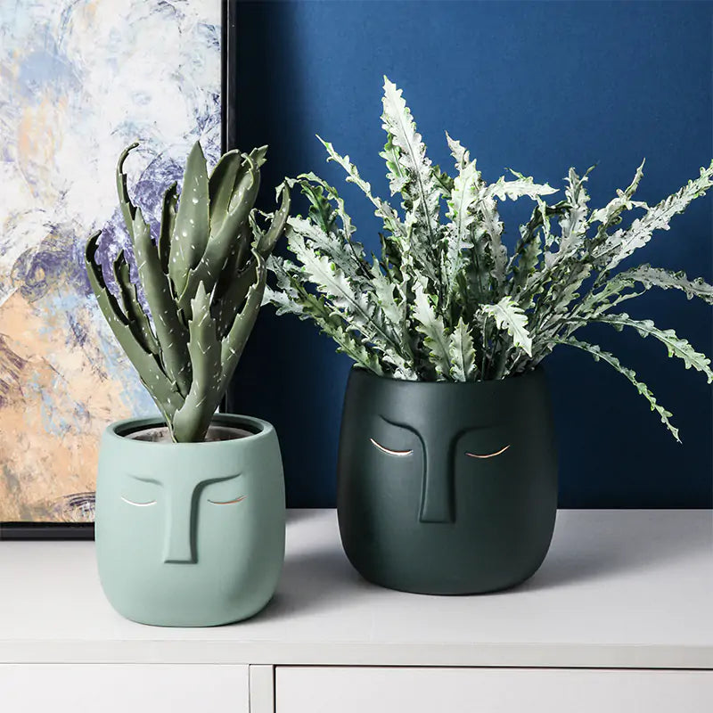 Ceramic Face Living Room Vase - WanderMart Co.