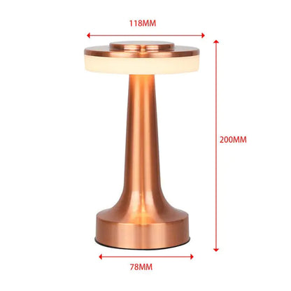 Retro Bar Desk Table Lamp Rechargeable Wireless Touch Sensor Night Light for Restaurant Coffee Bedroom Bedside Home Decor Lamps - WanderMart Co.