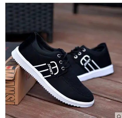 Men Canvas Shoes Trend Lace - WanderMart Co.