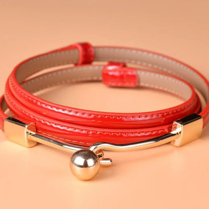 Women's Bright Leather Fashion Belt - WanderMart Co.