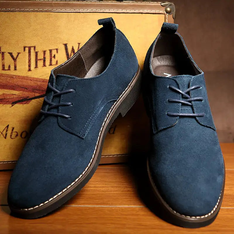 The Roxida - Suede Leather Oxford Shoes For Men - WanderMart Co.