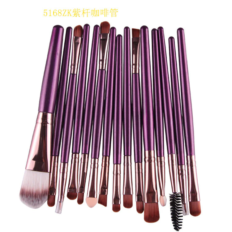 15 Pieces Makeup Brush Set - WanderMart Co.